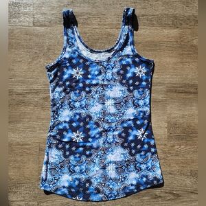 Blue Bandana Print Tank Top